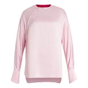 ZHUCHONGYUN2026春新款粉色婚嫁系列缎面斜门襟中式轻礼服套装