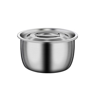 加厚食品级不锈钢猪油盆带盖家用厨房装储油罐碗大容量特厚油盆