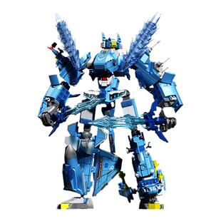 森宝积木国潮机甲周瑜合体变形机器人国产拼装玩具男孩礼物