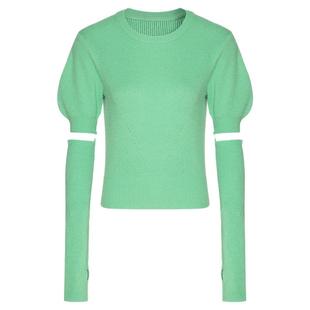 HPLY荷比俪春季新款女微宽松可脱卸泡泡袖针织衫HMD11650087