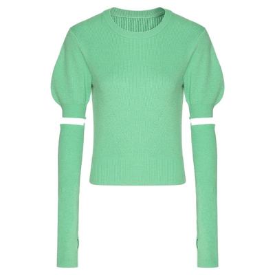 HPLY荷比俪春季新款女微宽松可脱卸泡泡袖针织衫HMD11650087