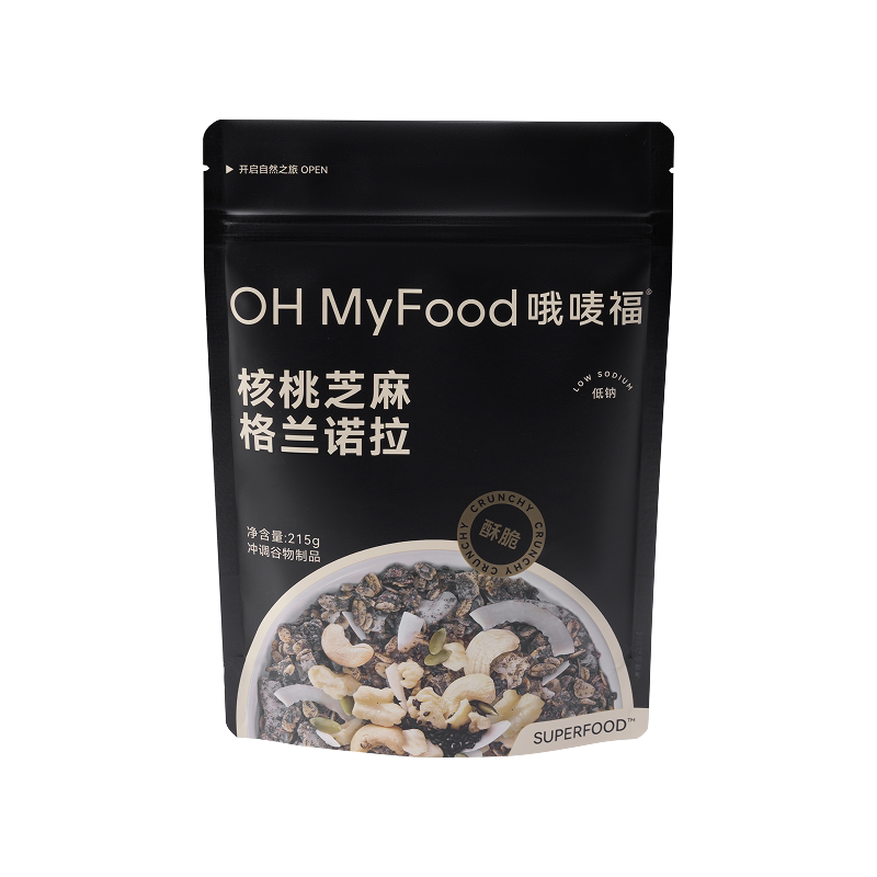 ohmyfood核桃芝麻烘焙燕麦片
