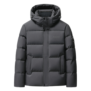 雪中飞爸爸羽绒服男短款中年加厚保暖防寒服2026新款大码休闲外套