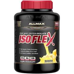 ALLMAX分离乳清蛋白质粉ISOFLEX高蛋白健身男女运动肌肉营养粉5磅