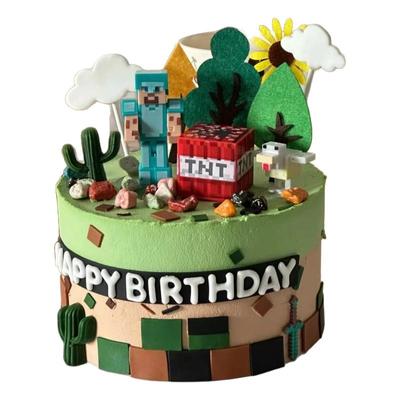 我的世界儿童蛋糕男孩女孩迷你世界忍者积木深圳同城配送生日蛋糕