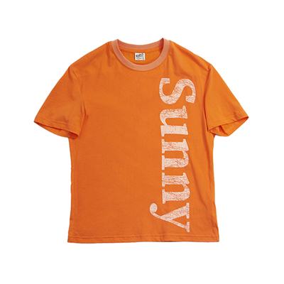 Retro21 R21 紧身版型匹马棉亮橙色SUNNY字母印花短袖