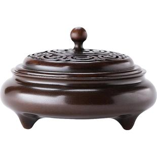 苏工紫铜香炉家用室内熏香炉盘香炉纯铜香薰炉檀香炉香篆炉宣德炉