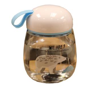 可爱水杯便携玻璃杯迷你萌北极熊企鹅卡通随手杯清新学生男女杯子