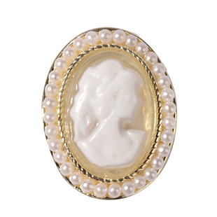 lz美甲饰品钻饰新款网红爆款珍珠蝴蝶结指甲钻石宫廷风戒指链条钻