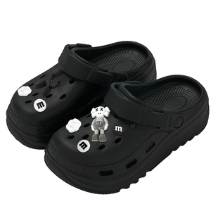 踩屎感洞洞鞋男款夏季2026新款外穿沙滩防滑防臭凉鞋包头拖鞋男士