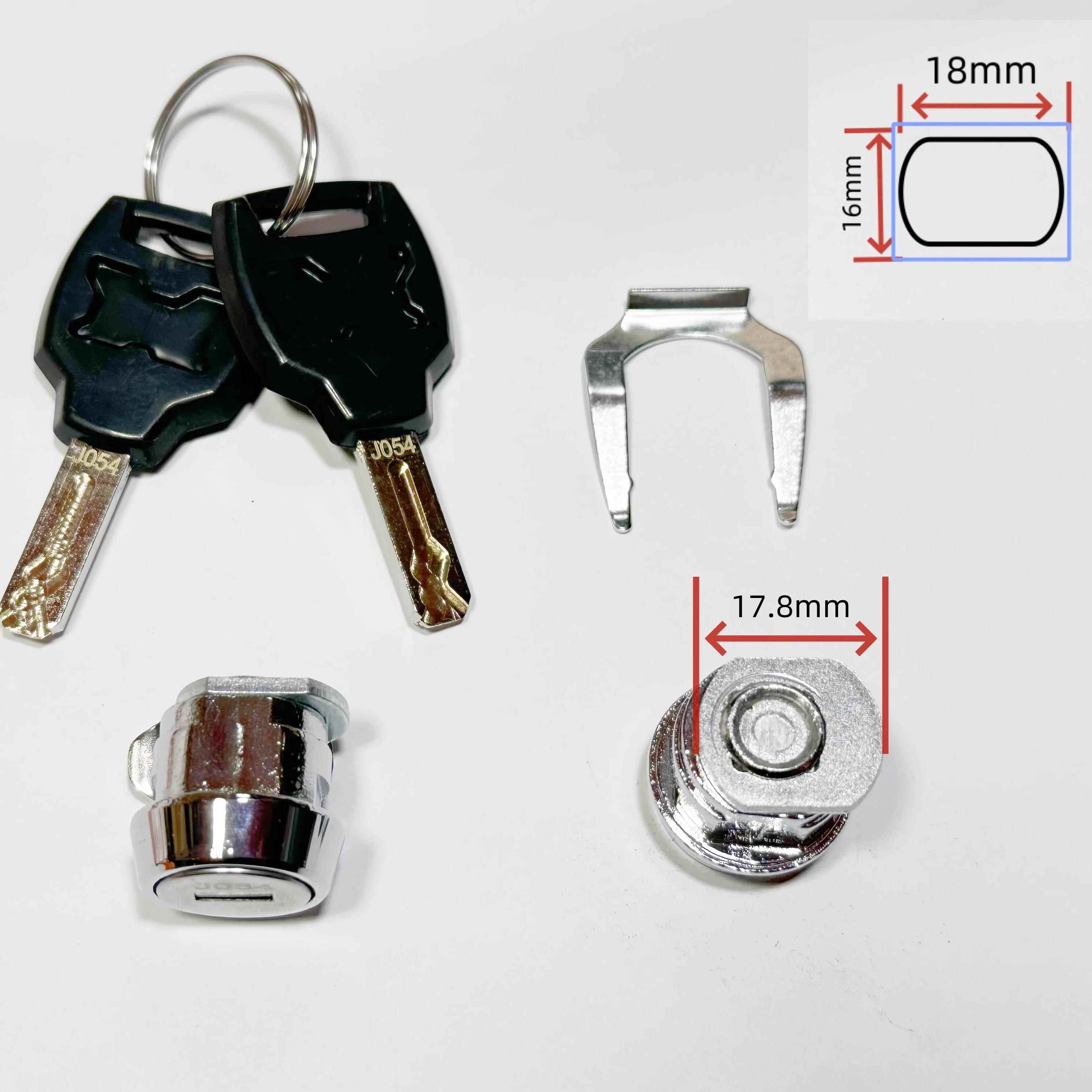 摩托车尾箱锁芯电动车尾箱锁芯铝合金不锈钢尾箱配件边箱通用款