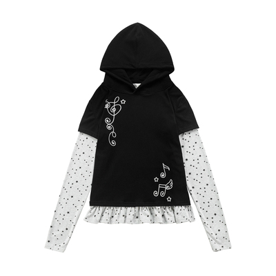 假两件条纹长袖T恤女春季