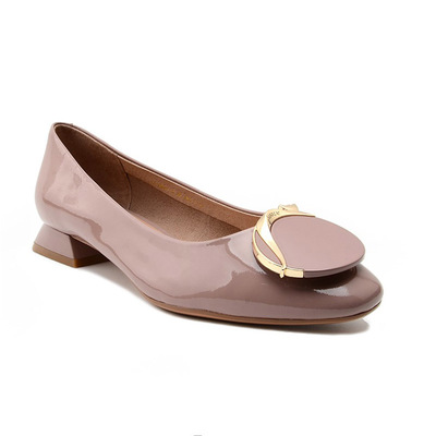 断码清仓接吻猫漆皮浅口单鞋通勤