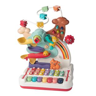 儿童八音手敲琴大冒险多功能益智玩具婴儿宝宝敲击乐器铝板琴早教