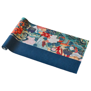 爱奇葩 原创八吉祥中式茶席防水国风禅意桌布茶桌布长条桌旗茶旗