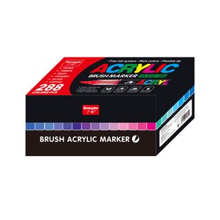 广纳8101直液式丙烯马克笔专业级美术生专用手绘软头画笔彩色笔