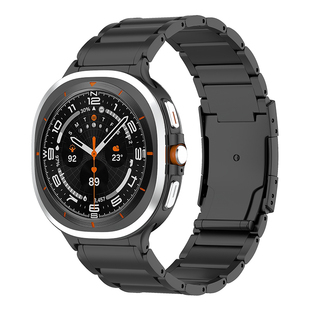适用三星Galaxy watch7ultra钛金属手表带2025三珠链式折叠扣男款