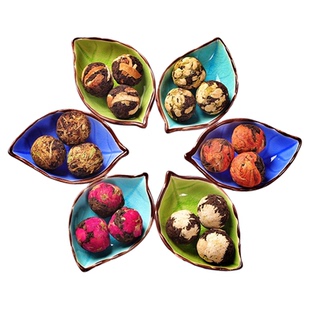 云南普洱熟茶手工艺龙珠花茶花球玫瑰茉莉网红新婚生日伴手礼物盒