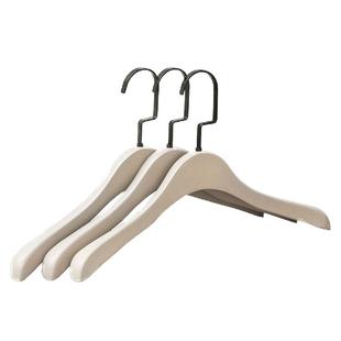 实木衣架灰白色衣架子服装店挂衣架裤架木质定制防滑木衣撑刻logo