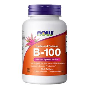 NOW美国复合维生素b50片b100生物素b12胆碱肌醇叶酸Vb族养发内调