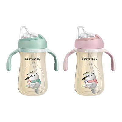 宝贝好萌吸管杯PPSU材质轻盈防摔