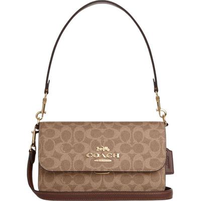 COACH/蔻驰奥莱女士经典标志老花BRYNN单肩斜挎包设计感通勤百搭