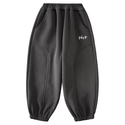 男童加绒裤子运动裤卫裤2025秋冬新款儿童加绒加厚保暖休闲裤子潮