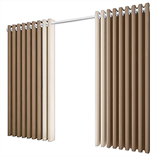 窗帘免打孔安装客厅卧室房间隔断帘遮光2025新款屏风伸缩杆一整套