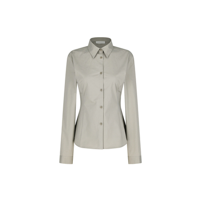 25年新款秋季女式衬衫纯色百搭