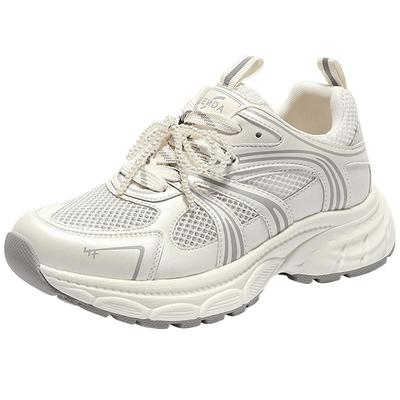 森达网面老爹鞋女2025夏季新款商场同款透气厚底运动休闲鞋XNR01