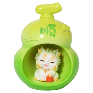 「万事顺意」办公室桌面车载小摆件好运葫芦创意家居装饰品礼物