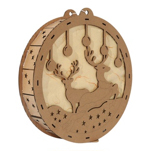 纸板手工DIY圣诞灯笼变废为宝环保创意儿童房装饰节日礼物材料包