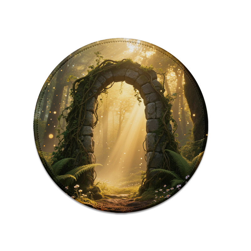 ZO神秘森林石拱门圆形鼠标垫