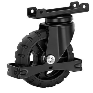 90TP+99F拉杆车平板车带支架脚轮万向轮定向轮固定轮子配件