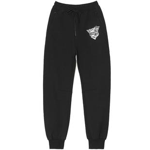 TCH潮牌轻奢潮牌大C狼头烫钻简约黑色休闲长裤商场同款T66A208127