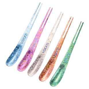 康宁纯钛水果叉子轻奢高级感水果签蛋糕叉甜品叉餐叉雪糕小勺套装