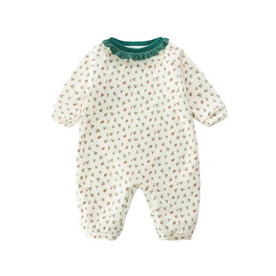 儿童睡衣女童秋冬款2025新款摇粒绒加厚可爱碎花连体衣中小童套装