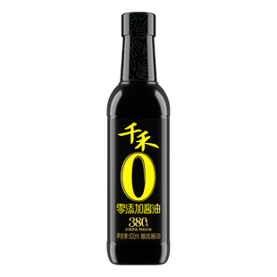 千禾零添加头道380天500ml-4特级生抽酿造酱油炒菜正品官方旗舰店