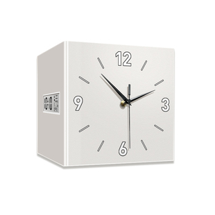 客厅转角双面挂钟万年历电子屏时钟2026新款家用液晶拐角钟表挂墙