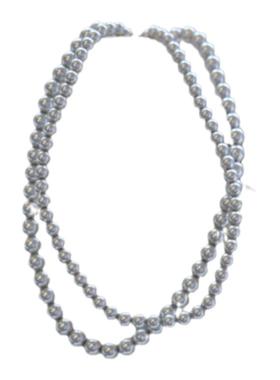 SHHH施家银灰色珍珠正圆强光项链