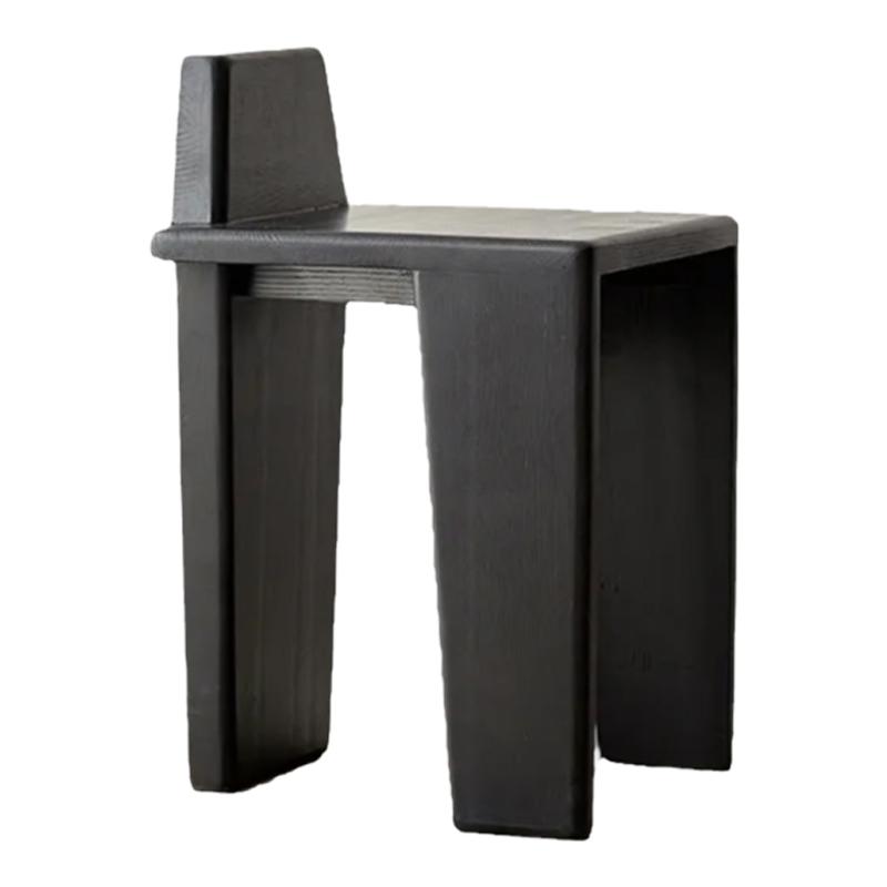 卢克凳中古实木凳子北欧设计餐凳家用侘寂风梳妆凳简约换鞋凳餐椅