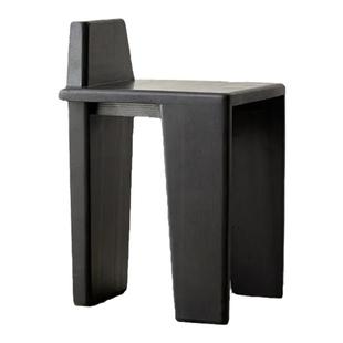 卢克凳中古实木凳子北欧设计餐凳家用侘寂风梳妆凳简约换鞋凳餐椅