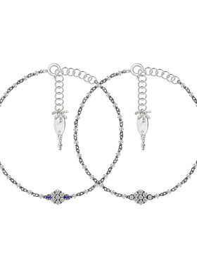 TWOR缇坞/S925银小太阳饼手链女