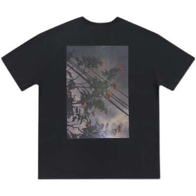 fog复线花卉高街潮流情侣短袖t恤