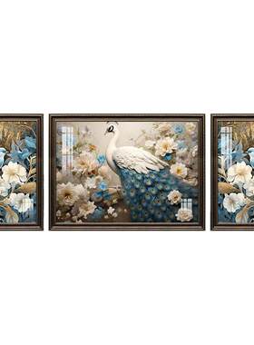 高端美式沙发背景墙装饰画客厅画