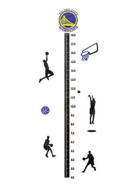 nba篮球3d立体身高贴画儿童房