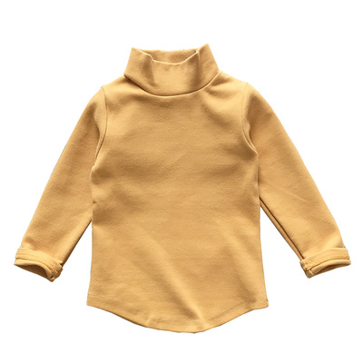 高领打底衫纯棉秋衣女童加厚
