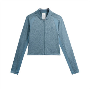 Wilson威尔胜官方春季女士轻薄修身网球运动抗菌短款针织长袖外套