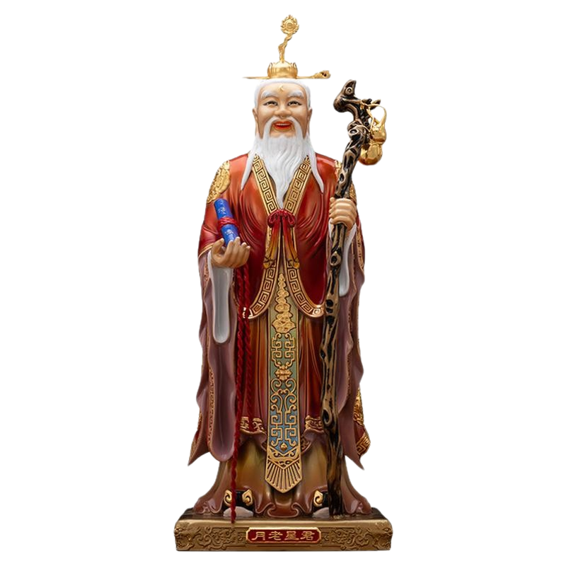 月老星君神像纯铜手工彩绘媒人