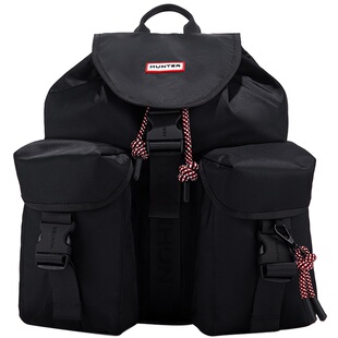 HUNTER女士多口袋双肩包书包户外露营旅行休闲简约通勤双肩背包女
